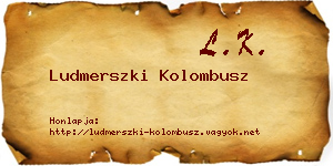 Ludmerszki Kolombusz névjegykártya